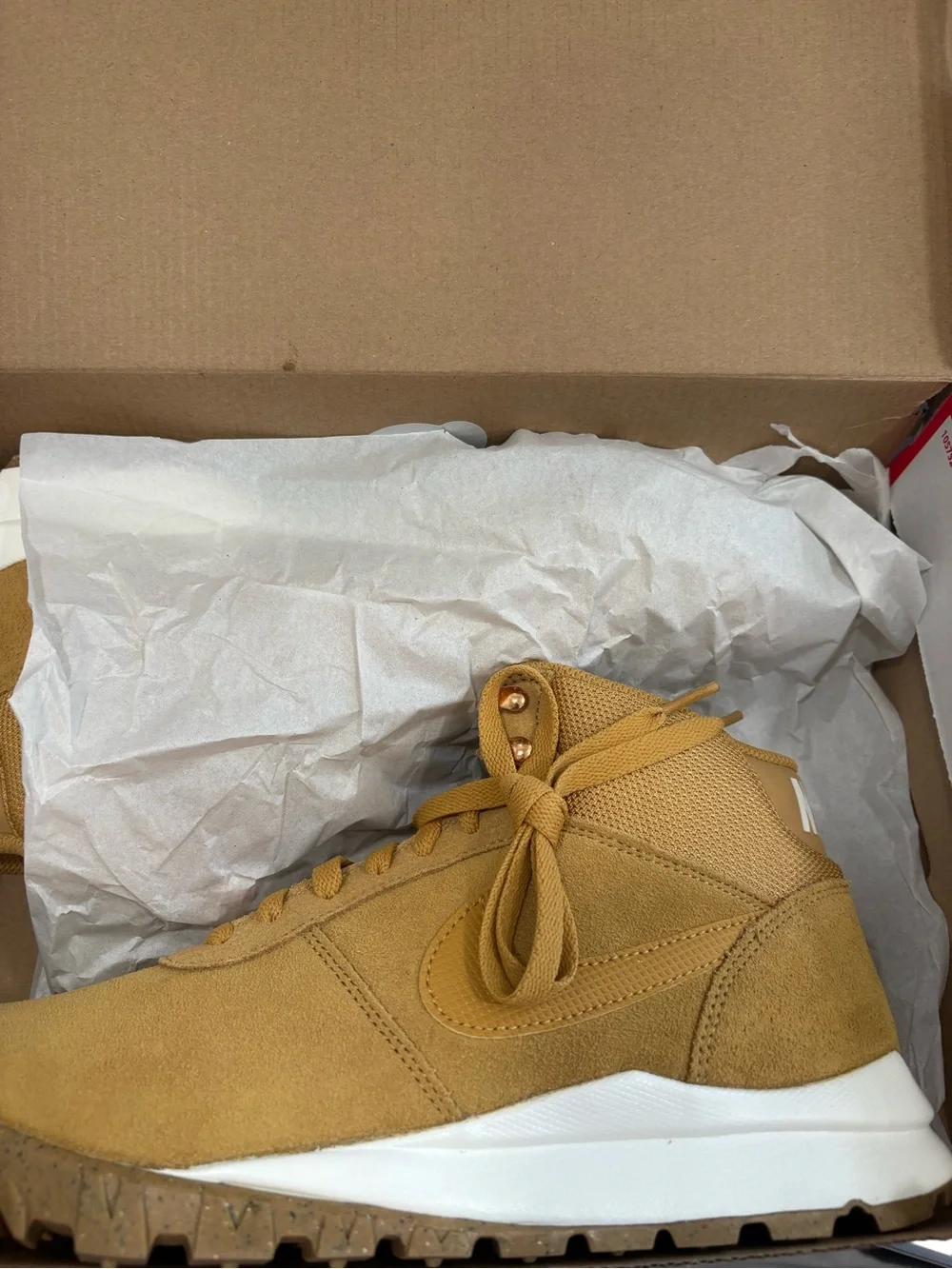 Nike Tan Suede High-Top Sneakers BNWT M size 8.